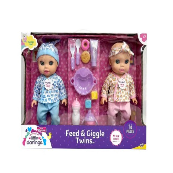 Baby Maziuna Feed & Giggle Twins 12inch